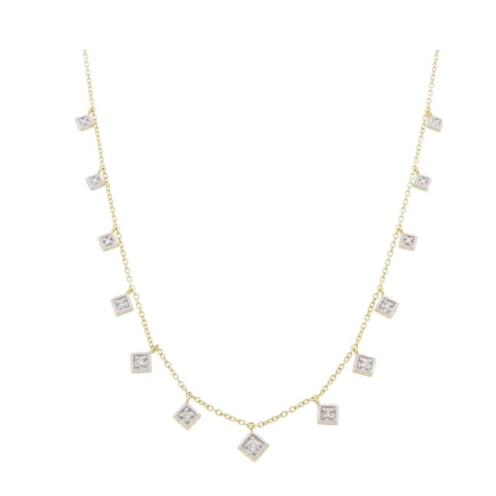18K gold Diamond LISSE DANCING DIAMOND KITE NECKLACE